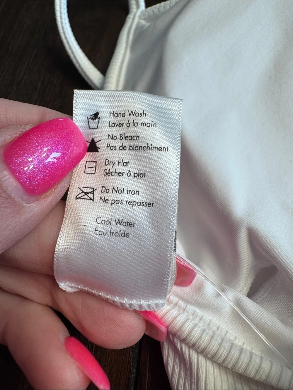 L*Space Helena Bikini Top White Ribbed U-Wire Swim Top M NWT $99